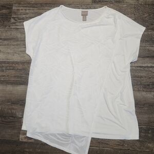 Chicos White Short Sleeve Women's Top Shirt Size 3